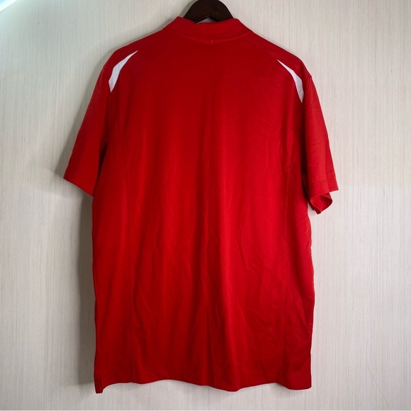 Nike Golf Tour Performance Dri-Fit Men’s Red 
 Short Sleeve Polo Shirt Size XL - Picture 2 of 10